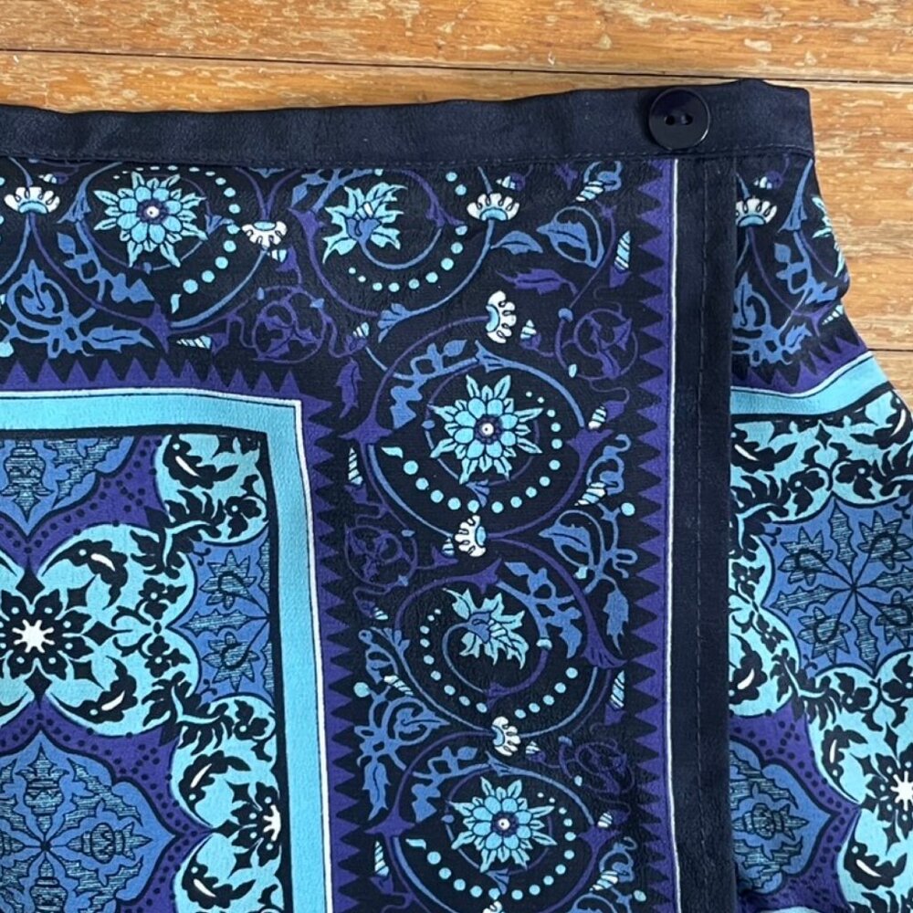 Vintage Floral Damask Skirt Size XL/1X 33-36" Waist 1990s Straight Cut Midi - Picture 2 of 6